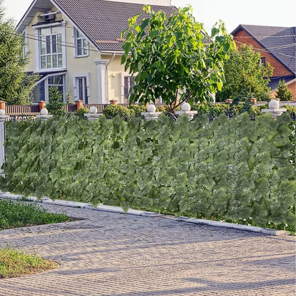 

Artificial Ivy Screening Roll Artificial Leaf Privacy Fence Screen Macrame Decoration UV Protection Garden Accessories