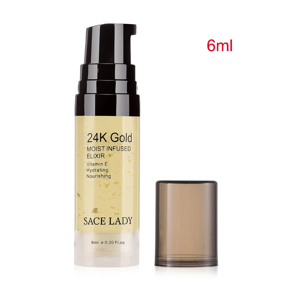 Увлажняющая Основа для макияжа SACE LADY 24-каратное золото масло лица база праймер CNT