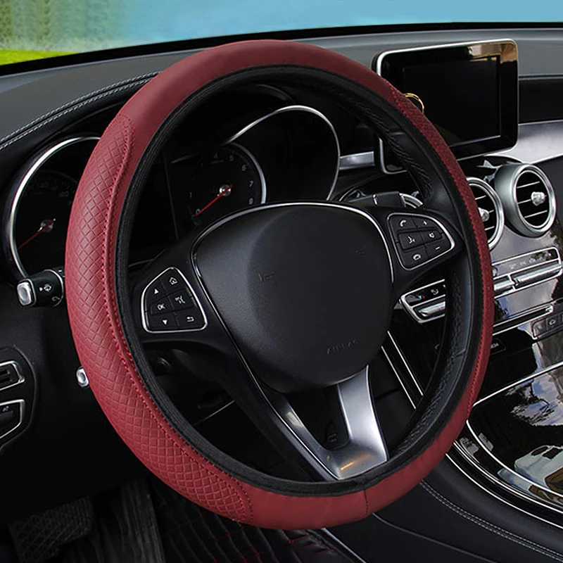 

Hot Braiding Cover for Steering Wheel Fiber Leather Car Steering Wheel Cover for BMW E90 Peugeot 206 Ford Nissan Golf Mazda