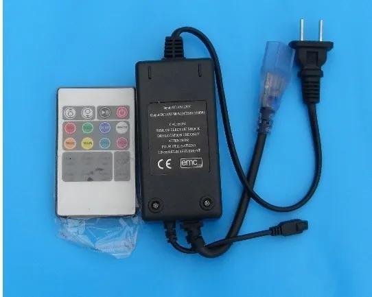 Fanlive 5050 60 светодиодов/m Ac110v/220 v 14,4 Вт/м 840lm/m цветная(Rgb) Светодиодная лента, светильник 25 м/лот+ rgb-контроллер