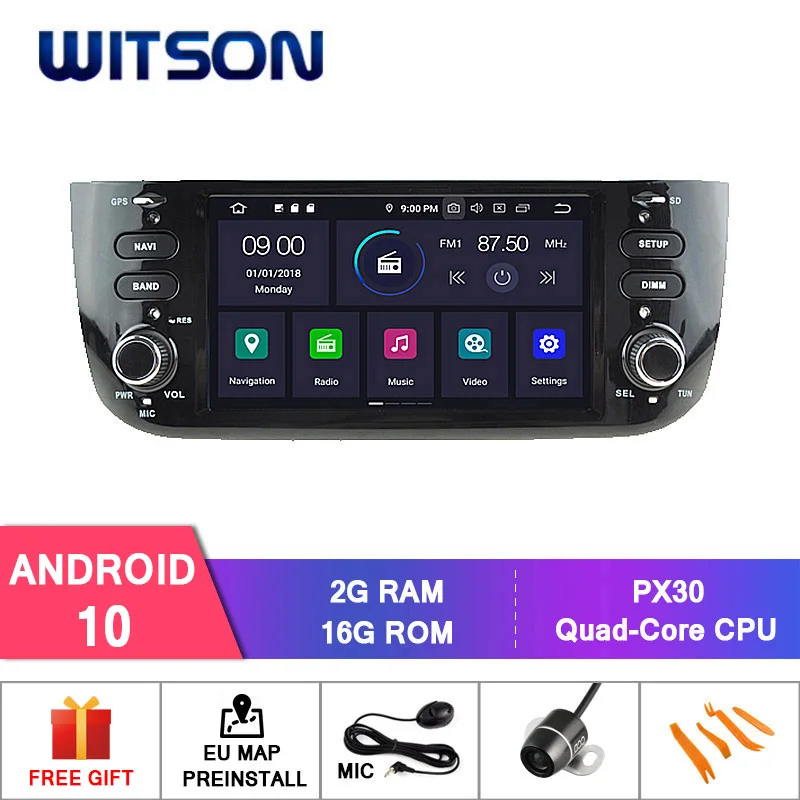 WITSON Android 9 0 4 Гб ОЗУ + 32 FLASH 8 Восьмиядерный автомобильный DVD плеер для FIAT LINEA NEW/ GRANDE