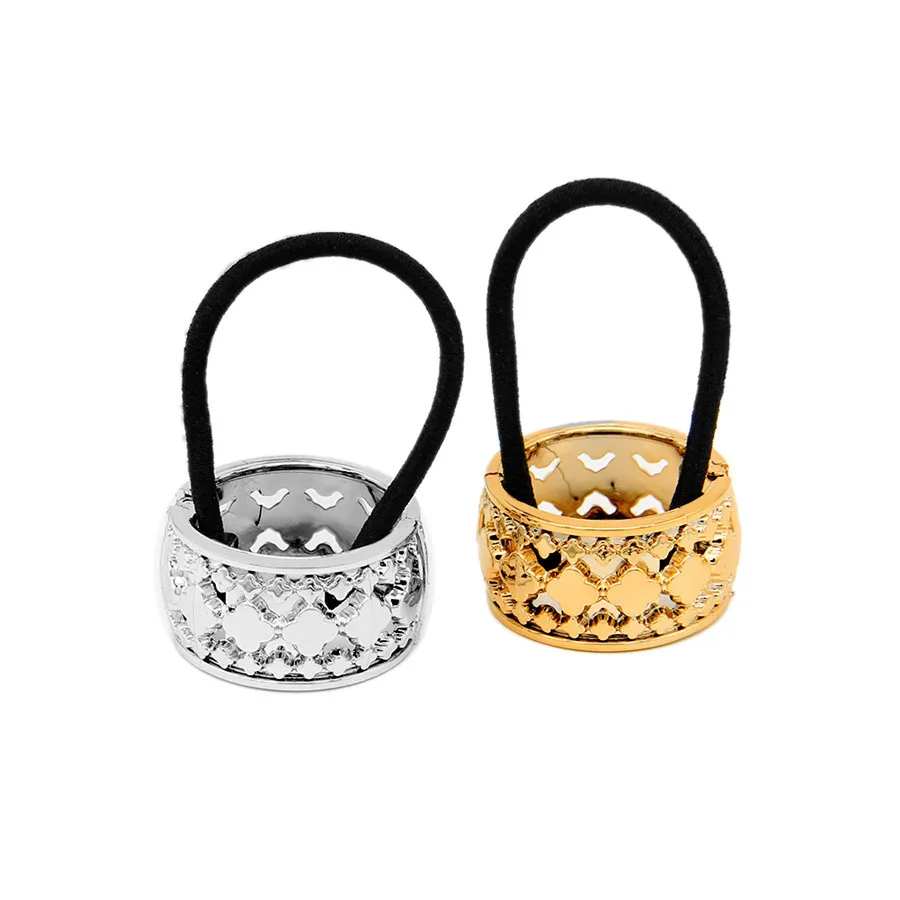 

Hollow-out Flowers Round Ponytail Holder Women Elastic Hair Band Girl's Hair Accessories Hair Cuff Wrap Tie Band Ring Rope