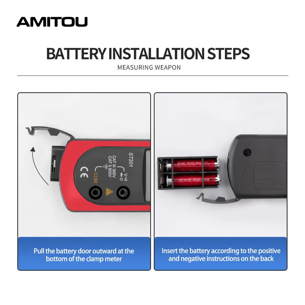 AMITOU ST201 индикатор напряжения клещи профисионал цифровой токовые ac dc multimeter