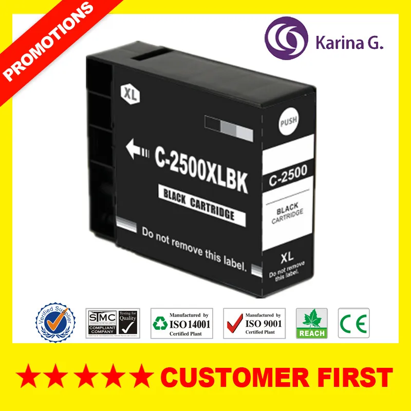 Совместимый чернильный картридж для Canon PGI2500 PGI 2500 MAXIFY IB4050 Ib4150 MB5050 MB5150 MB5350 MB5450 и