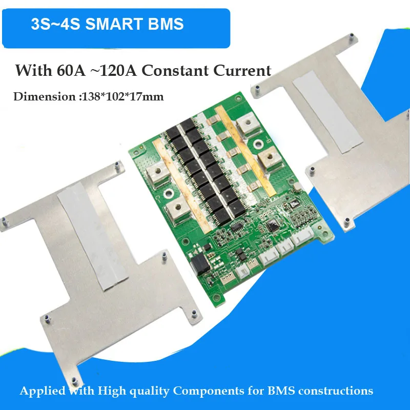 4S литий-ионный аккумулятор Smart BMS или 4S Lifepo4 BMS с 60A до 120A постоянного тока и UART или RS485 связи