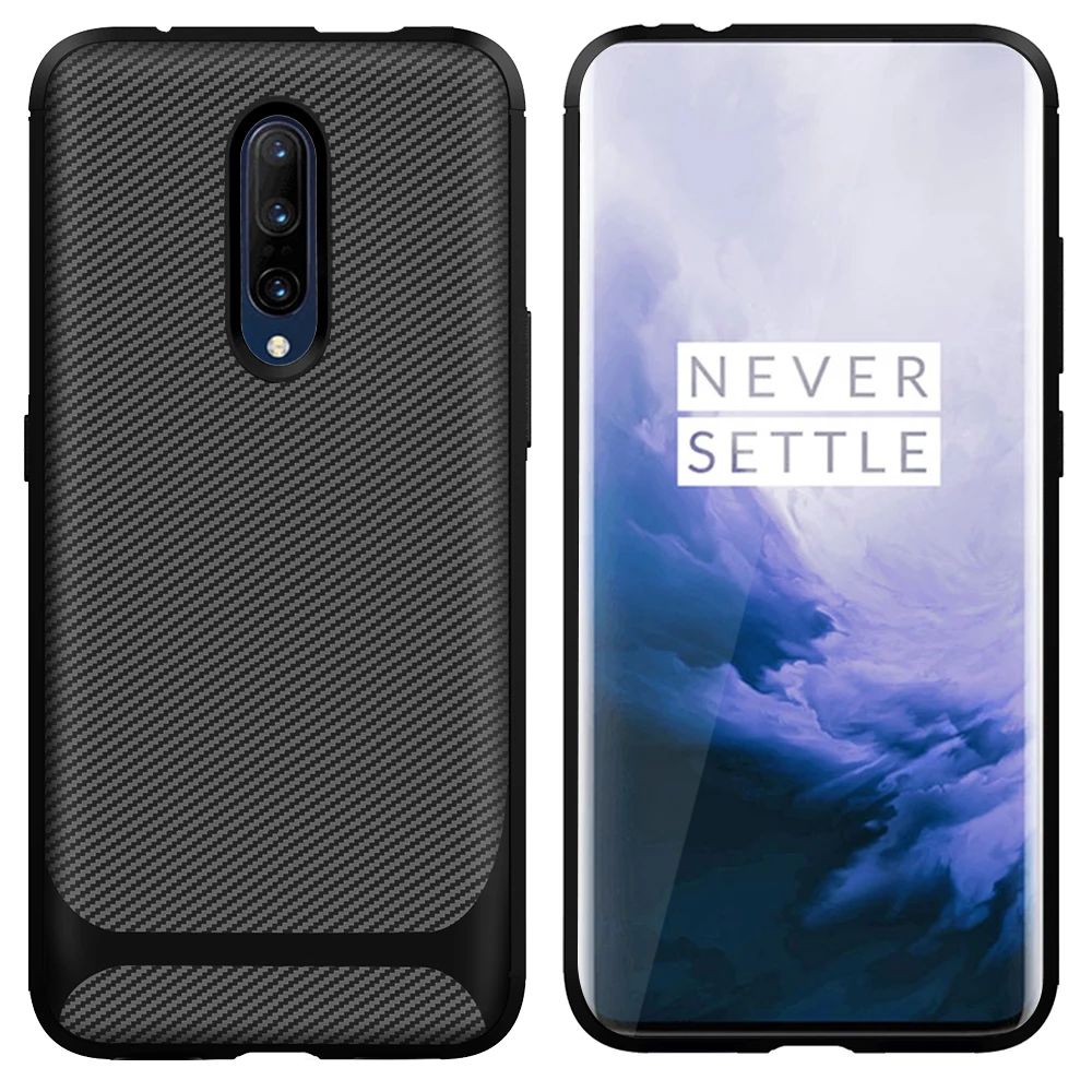 Phone Case For One Plus7 Pro 6 T 1+ 1 +7 Cover Carbon Fiber TPU Shockproof |