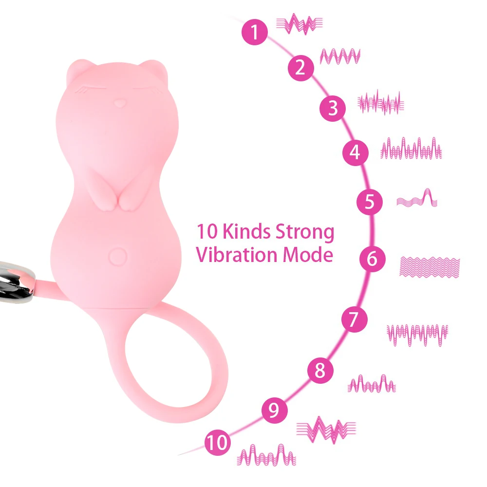 

Cat Vibrating Wireless Remote Control Egg G-spot Vibrator Jumping Electric 10 Speeds Vaginal Balls Intimate Toys