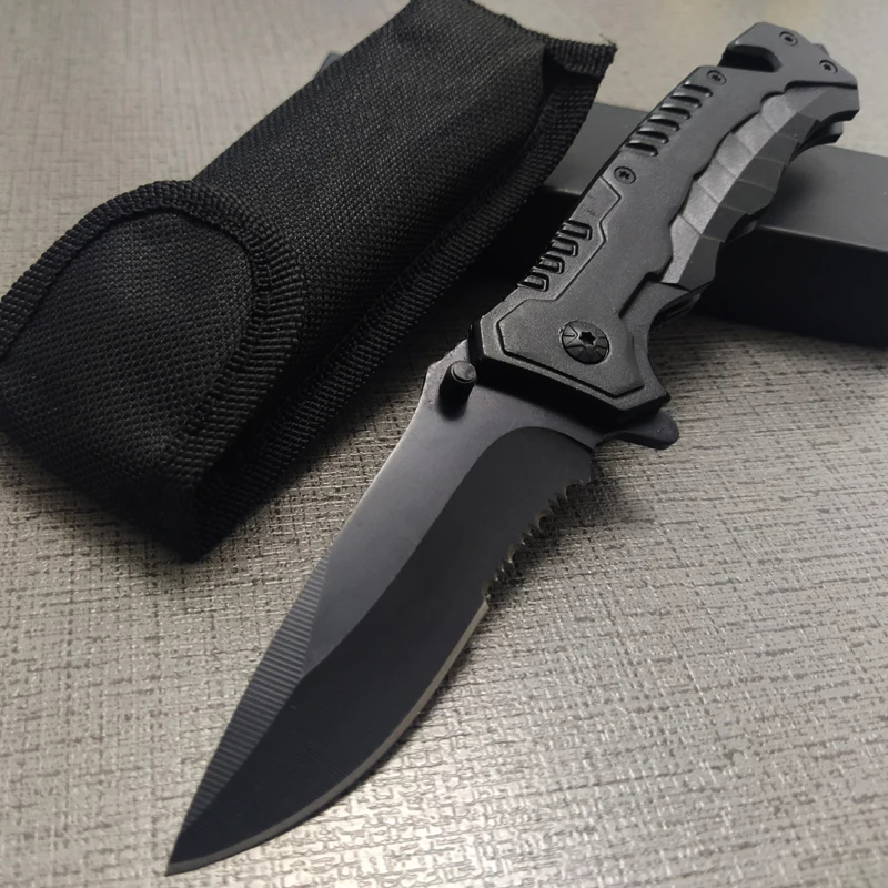 

8.60'' Portable Hunting Camping Multi-function Military Knife Tactical Folding Knife Outdoor Survival Knives EDC Tool + Sheath