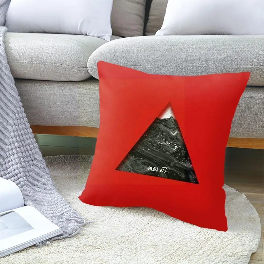 

Nordic Creative Geometric Red Cushion Cover Modern Seat Red Throw Pillow Wedding For Sofa Case Couch case Pillow Decorative T5Z4