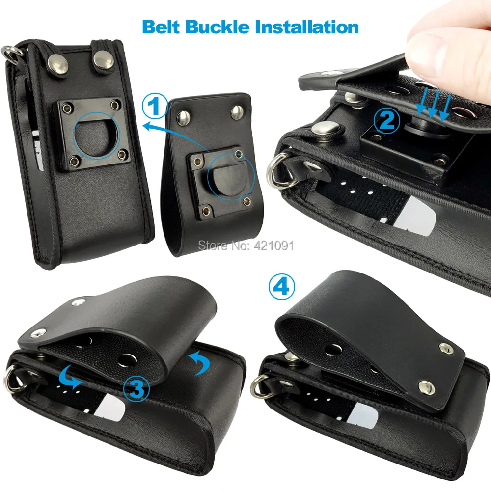 Leather Case Cover Bag For Baofeng UV-9R Plus BF-A58 BF-9700 GT-3WP UV-XR UV-5S UV 9R Walkie Talkie Accessories