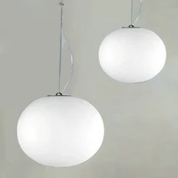 modern minimalist pendant lights milk white glass ball pendant lamps restaurantbar lamp diameter 18243345cm