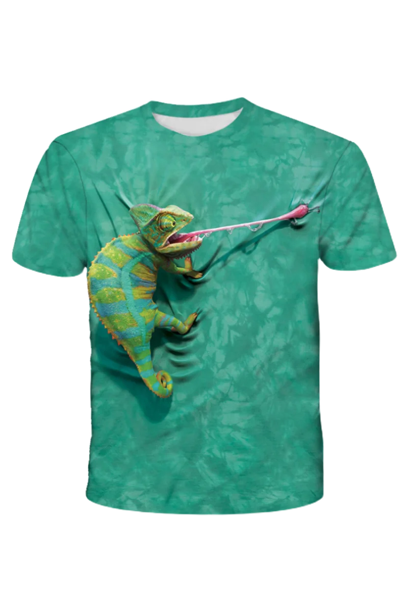 

Men's Short-Sleeved T-shirt 2021 New Printed European and American Men's Short-Sleeved 3D Pattern Handsome Cool T Shirt