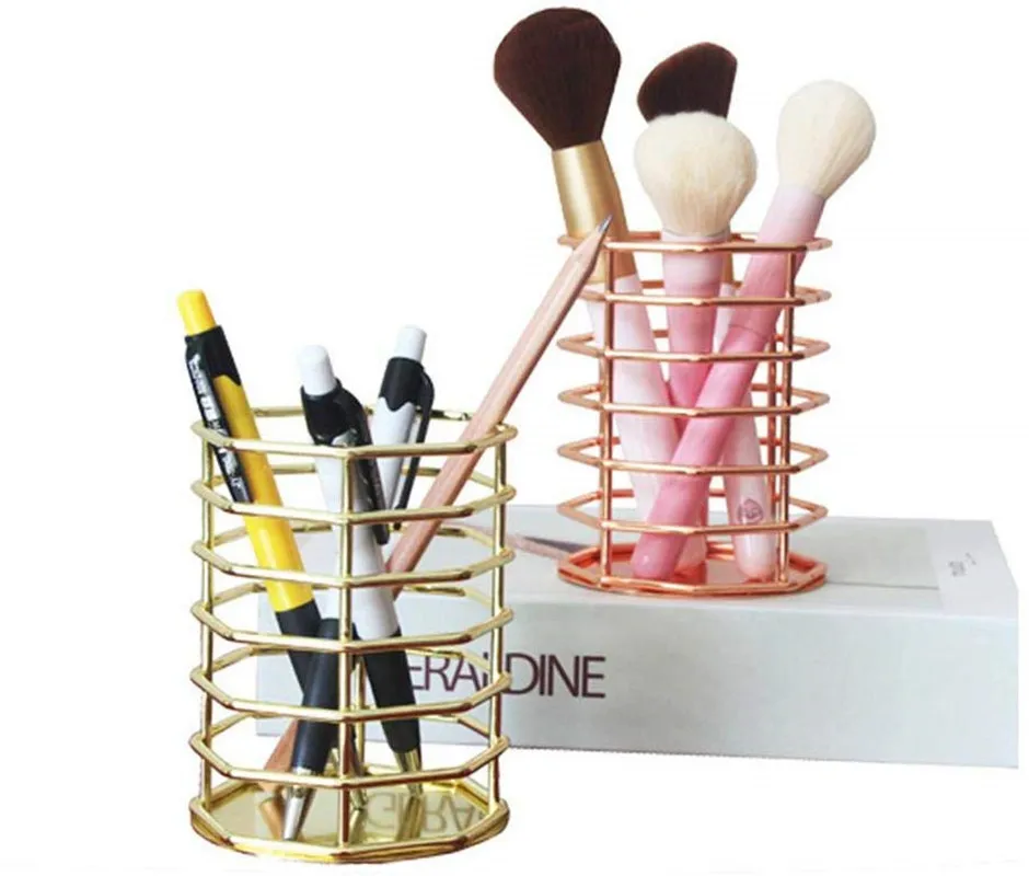 Полые узоры Кисточки для макияжа ваза горшок ручка держатель Канцтовары