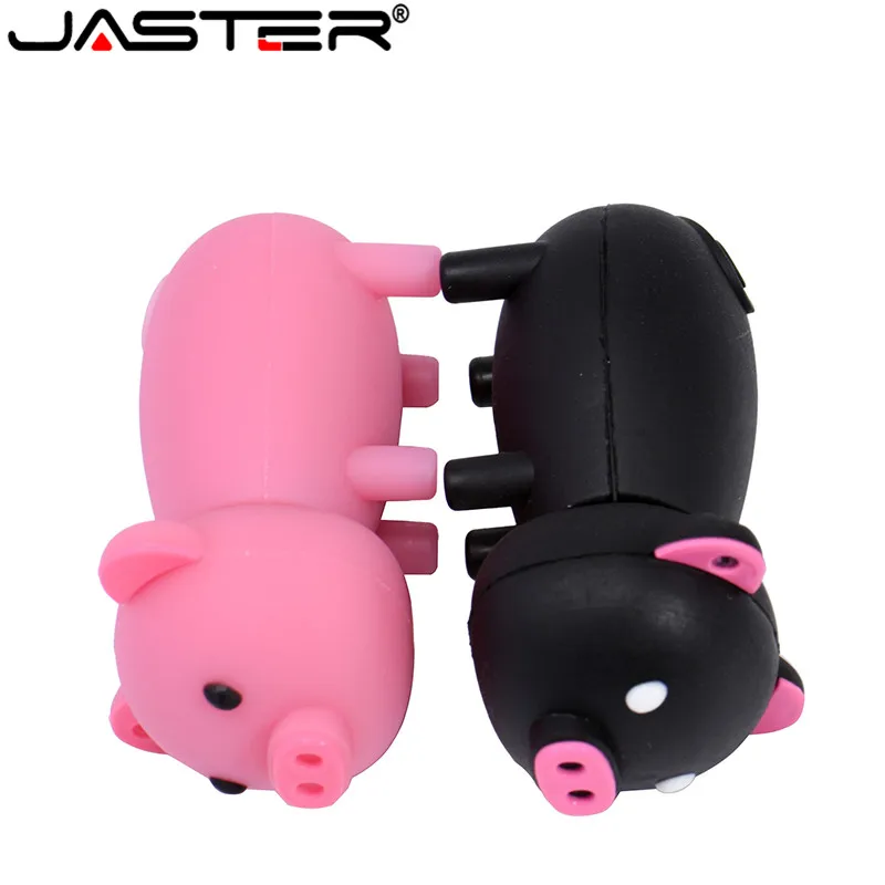 Флеш накопитель JASTER в виде мультяшной розовой свиньи 4 ГБ 8 16 32 64 Usb флеш USB 2 0 диск