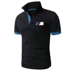 Новинка лета 2021, модная рубашка-поло BMW M в повседневном стиле, мужская рубашка-поло в деловом стиле с короткими рукавами и лацканами