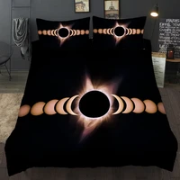 black quilt cover set luxury outer space double queen bedding set single king twin sizes duvet cover set for home adult child