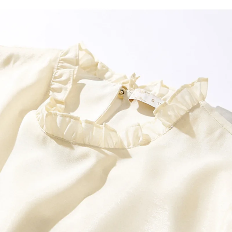 

Summer French Vintage Robes Women Elegant Flare Sleeve Korean Dress Female Office Lady Casual Stand Chiffon Fairy Vestidos 2021