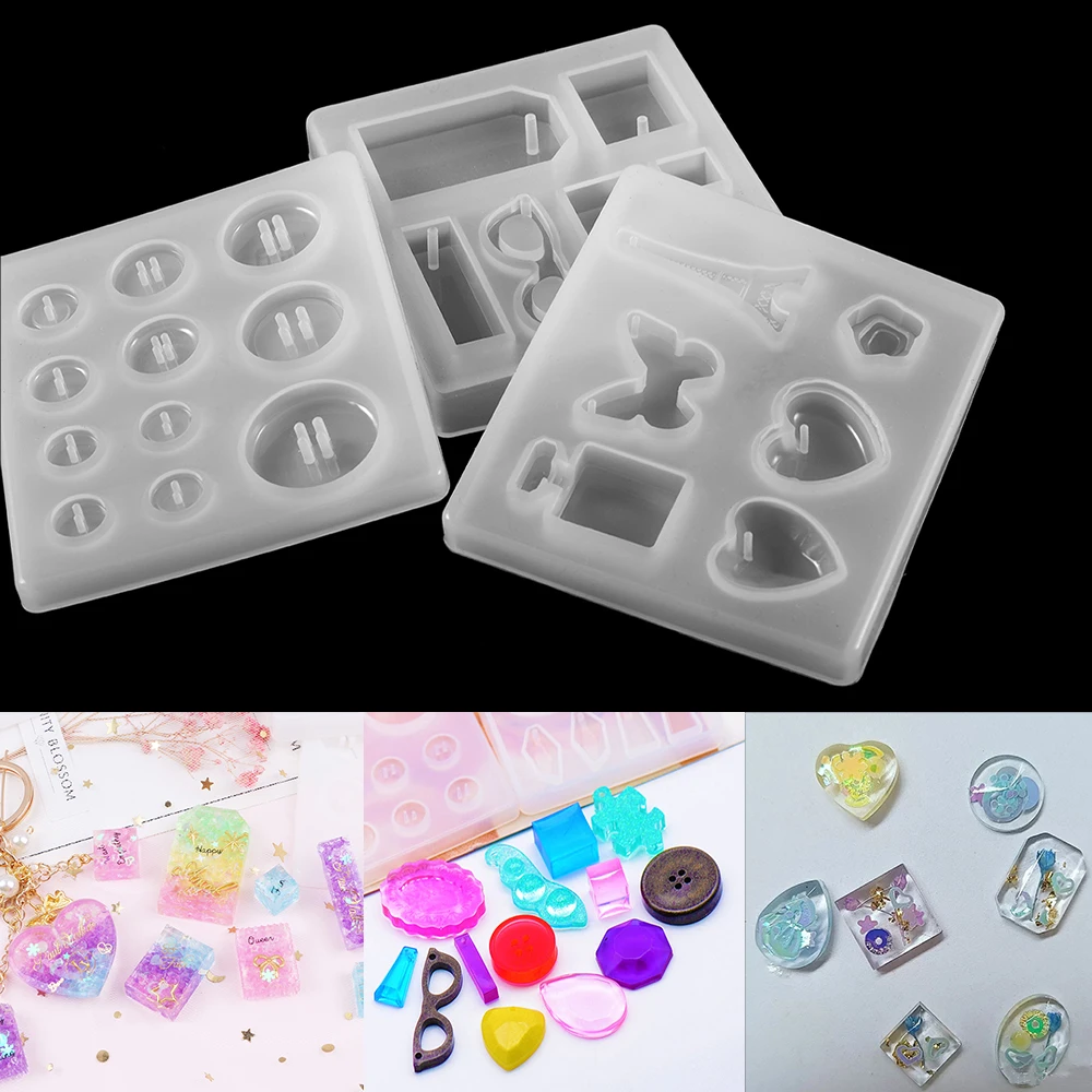 

1 Pcs Resin Silicone Mold 5 Shapes Liquid Craft Casting Decoration UV Epoxy Resin Molds Tools for DIY Jewelry Silicone Finding
