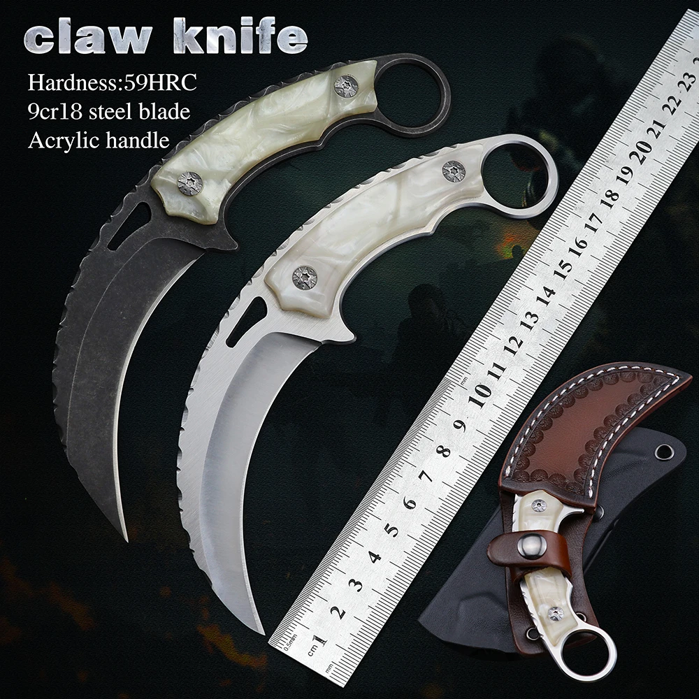 

Керамбит коготь нож CSGO тактические ножи 9cr18 лезвие фиксированное лезвие инструменты для повседневного использования ножи для кемпинга и ох...