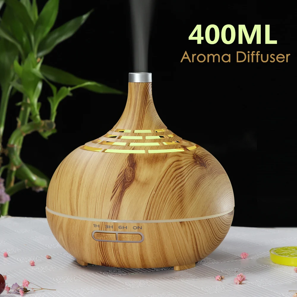 

2019 ароматерапия диффузор 400 мл Ароматический диффузор 7 цветов Изменение светодиодный свет ультразвуковой увлажнитель воздуха эфирное мас...