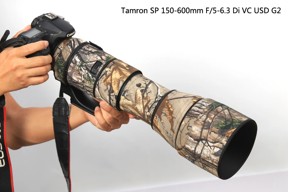Чехол для объектива камуфляжной расцветки Tamron SP 150 600 мм G2 (A022)|lens coat|lens coat camouflagecamera