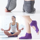 Женские нескользящие носки для йоги с открытой спиной и пятью пальцами, 10 цветов, носки в горошек и Пилатес фитнес спортзал, женские спортивные носки