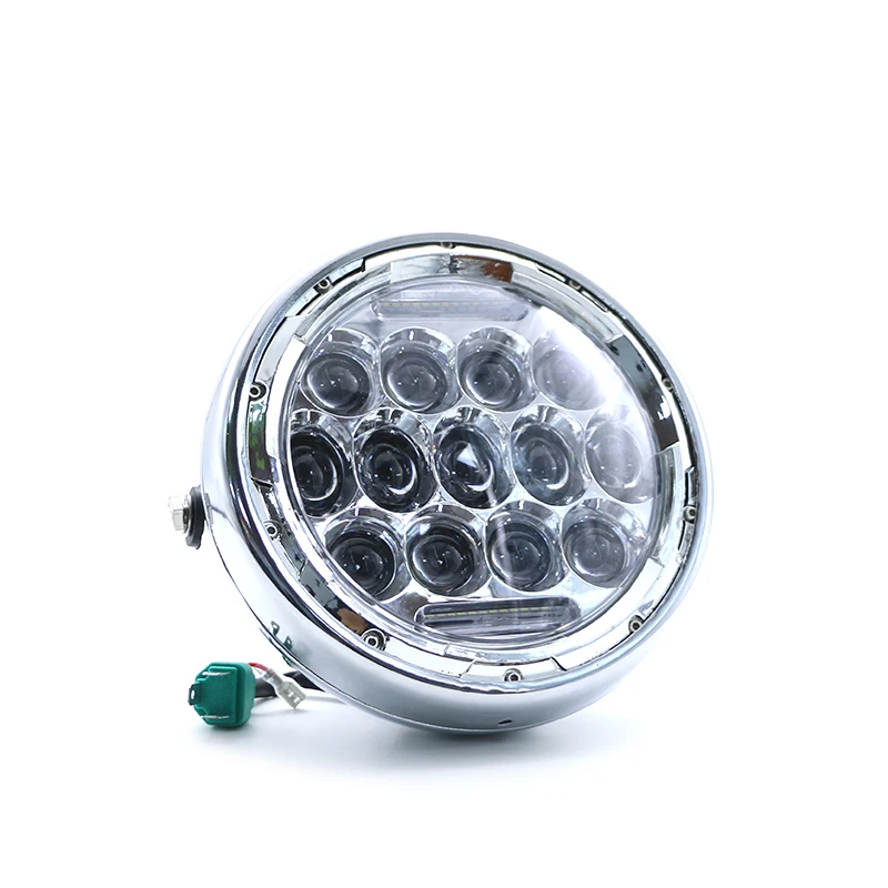 Фара светодиодная круглая для мотоцикла 7 дюймов 75 Вт ДХО Harley Honda Yamaha Suzuki Cruiser Chopper