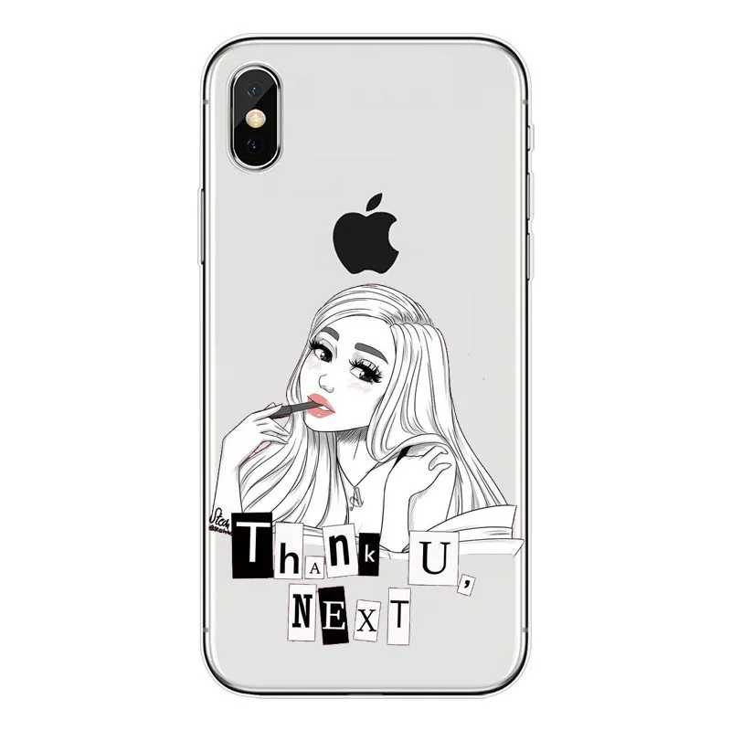 Thank U Next seguinte Ariana grande caso de telefone para o iphone X XR XS Max 8 7 6 Plus 5 Borda casos Мягкий ТПУ | Мобильные