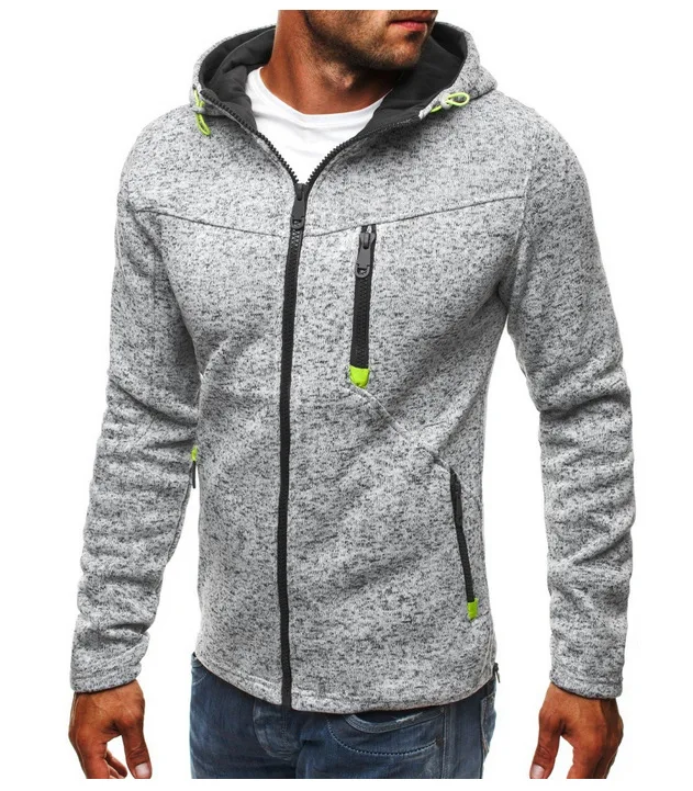 

2021 new men's casual jacquard youth hooded sweatsshirt