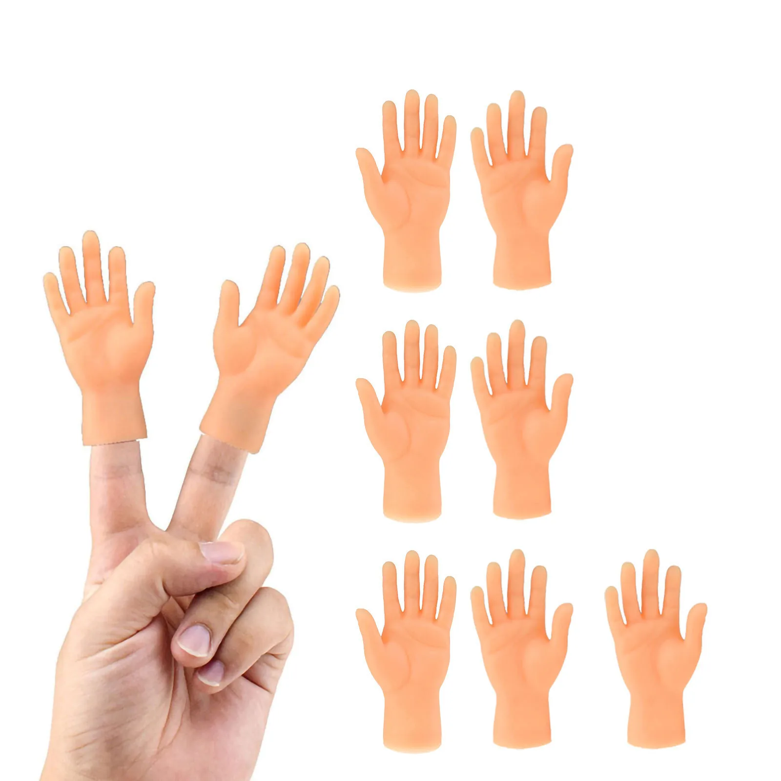 

7pcs Novelty and funny finger toys (left hand and right hand) Finger puppets, novel and funny game party with mini cute funny T5