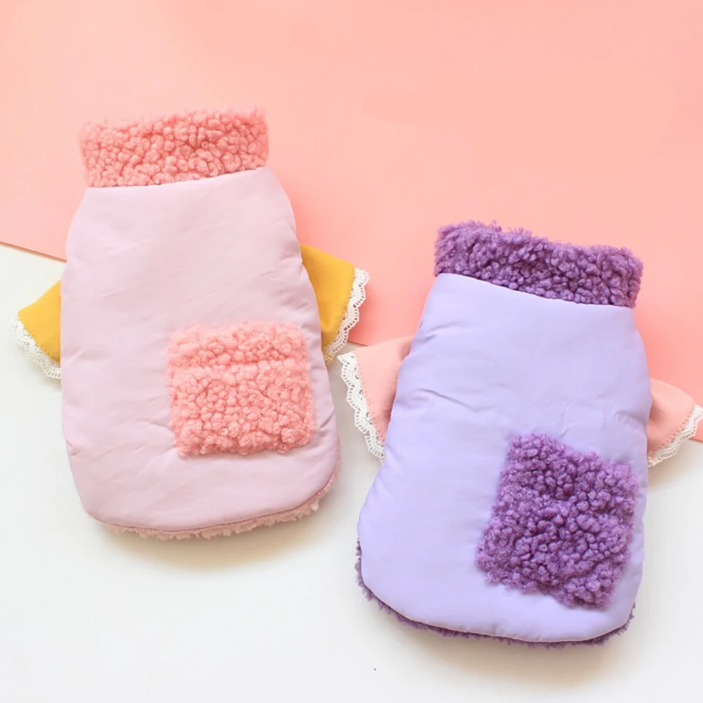 

Зимняя одежда для собак, теплая хлопковая одежда для щенков, одежда для чихуахуа, одежда для маленьких и средних собак, пальто с капюшоном дл...