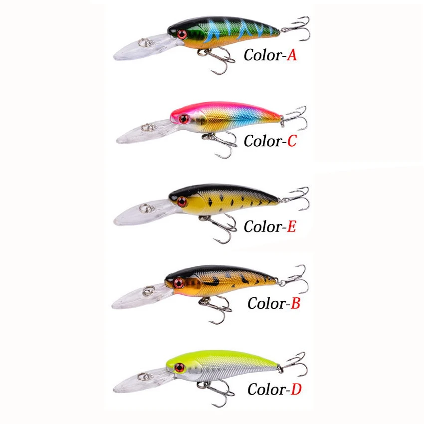 

5pcs Fishing Lure 90mm 8g Swimbaits Bass Fishing lure Floating Wobblers Hard bait Crankbait Minnow Lure For Pike Fishing Tackle