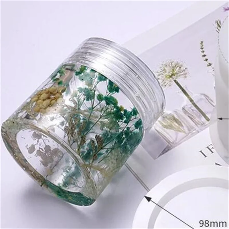 

2021 New Crystal Epoxy Storage Box Silicone Mold DIY Storage Bottle Resin Epoxy Mold Candy Bottle Decoration Mold Wholesale