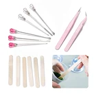 Инструменты из смолы, пинцет, игла, ложка, деревянная палочка, набор инструментов для изготовления ювелирных изделий