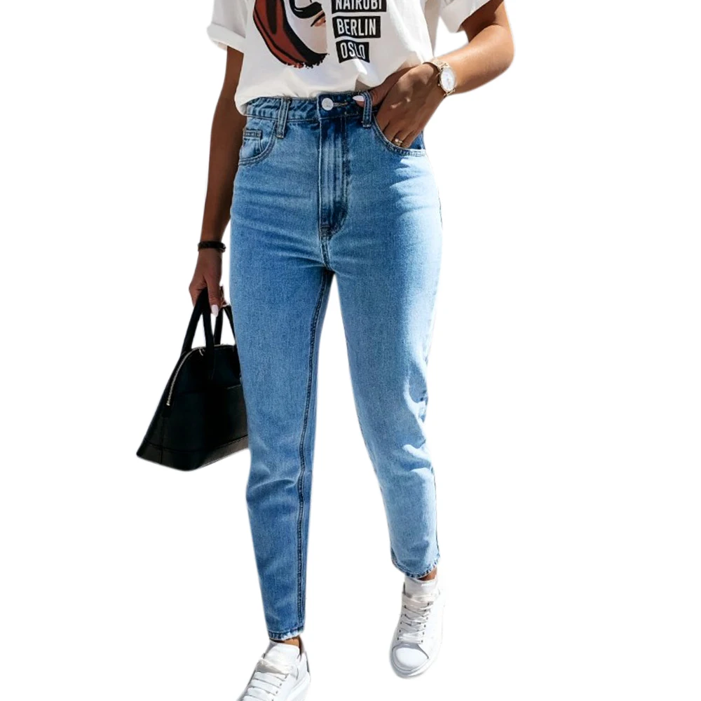 Woman's Voguen Slim Jeans Blue Denim Pants Women Clothing Casual Trouser Streetwear Women Denim Pants