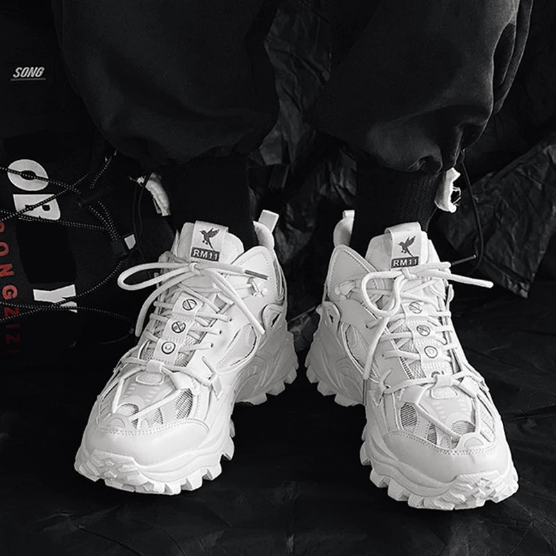 Luxury Mens Sneakers Breathable Damping Sports Shoes Women Casual Shoes Thick Sole Running Walking Shoes Trainers Sport Sneakers