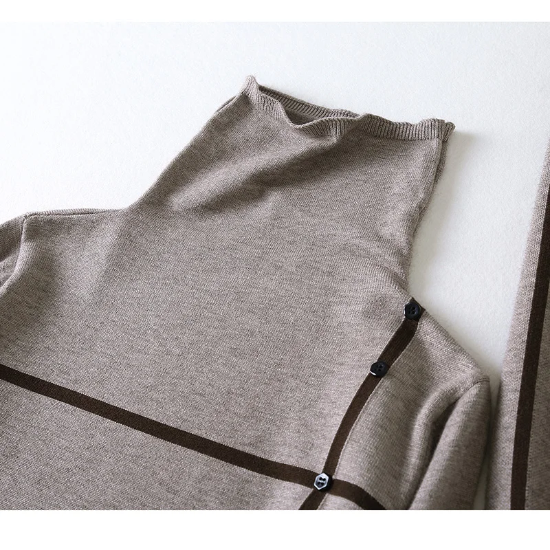 Женский трикотажный костюм-двойка мягкий теплый комплект из Свитера и брюк с