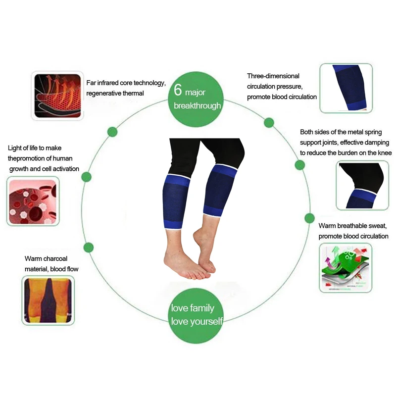 Спортивные фиксаж голени Tcare 1 пара поддерживающие Компрессионные носки для бега