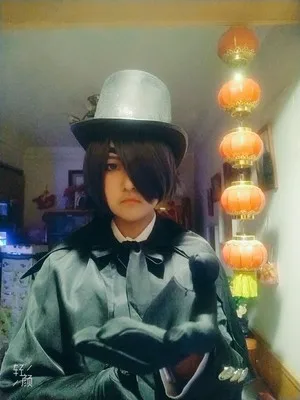 Черный Дворецкий Косплей Ciel Phantomhive Черный Косплей Костюм Полный комплект