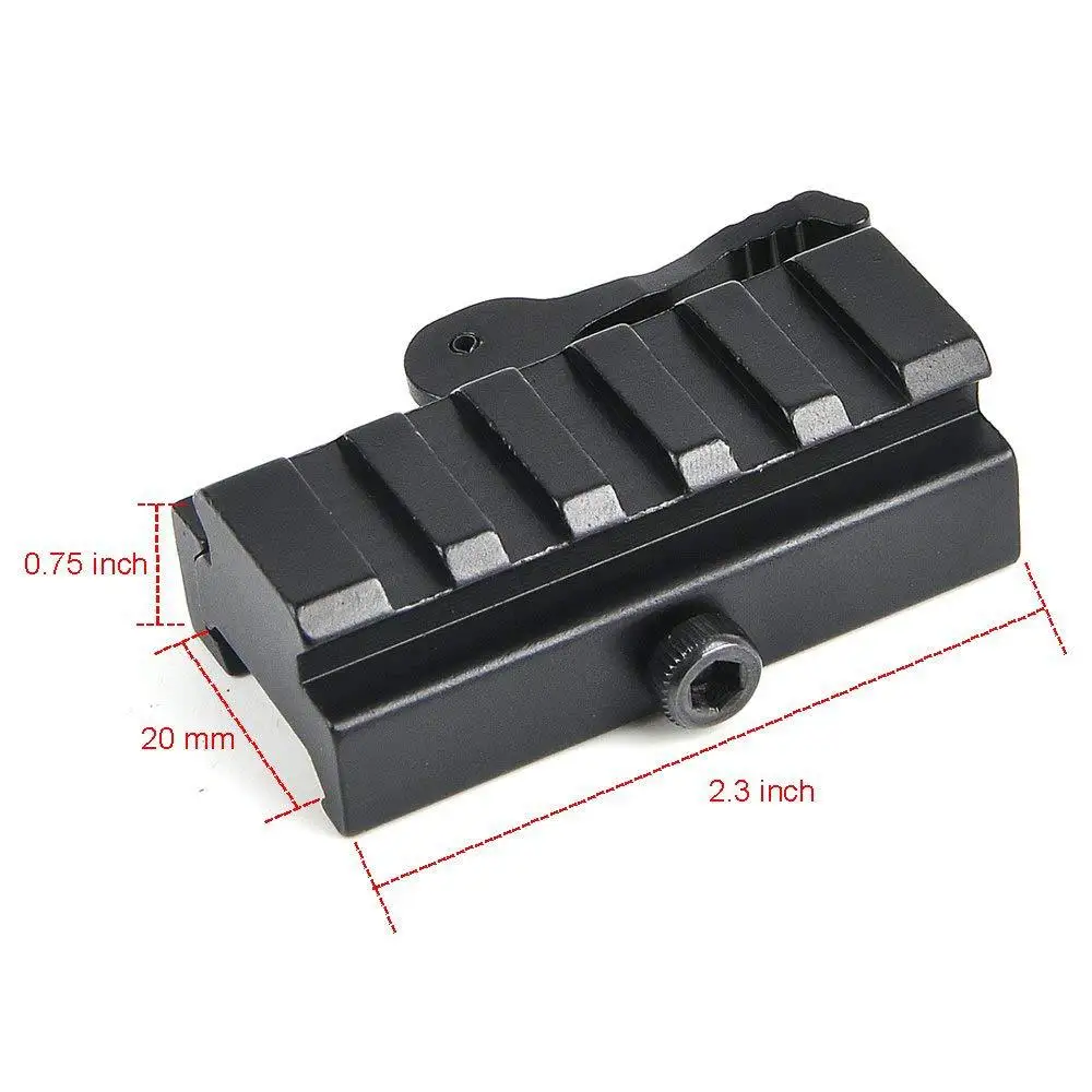 

Red Dot Scope Accessories Wholesale Scope Bracket 5-slot Bracket KC07 Aluminum Bracket 21mm Quick Release Adapter Bracket