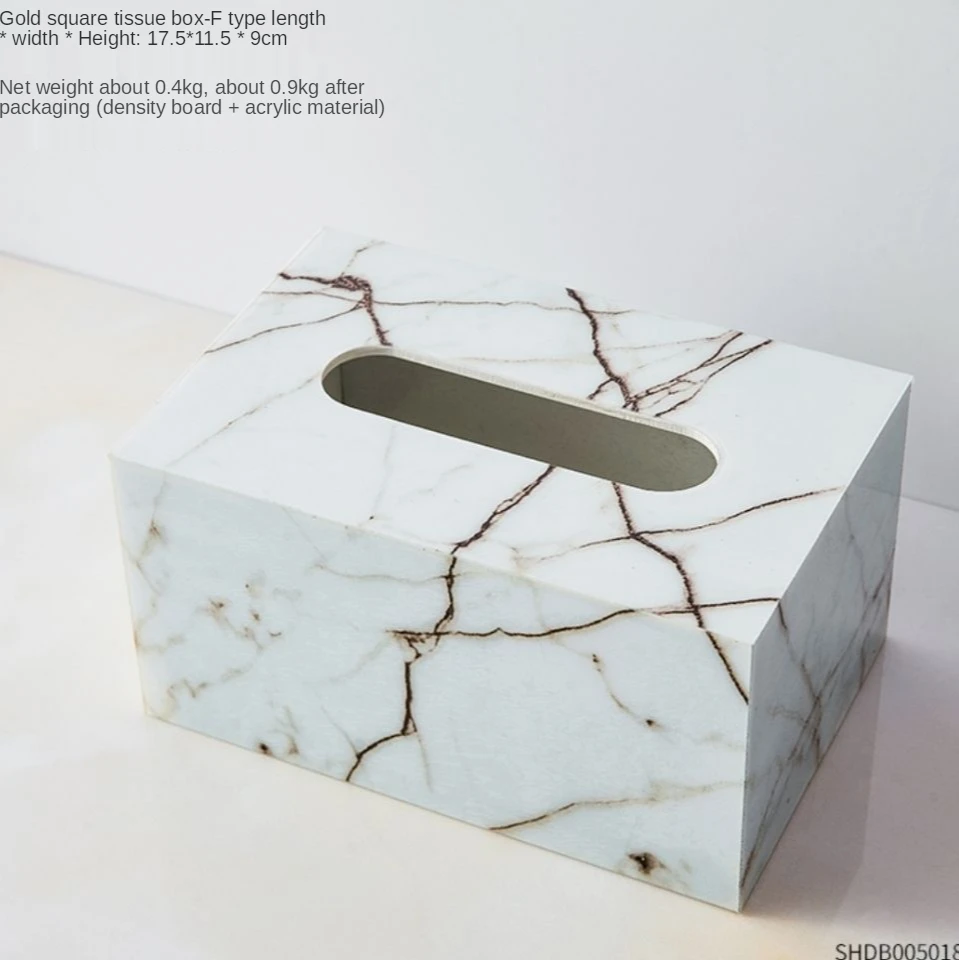 

Drawing Carton Light Luxury Style Household Luxury Creative Living Room Tissue Box Modern Simple Style Household Drawing Carton