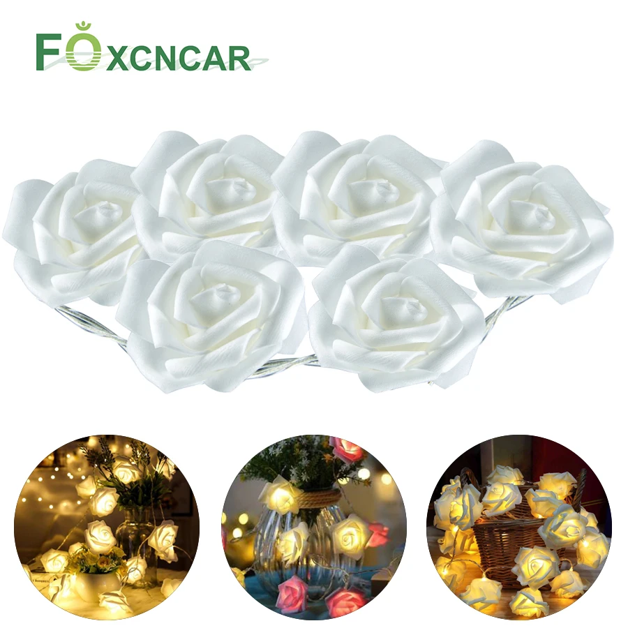 СВЕТОДИОДНАЯ Гирлянда Роза для украшения стола праздничное украшение на свадьбу