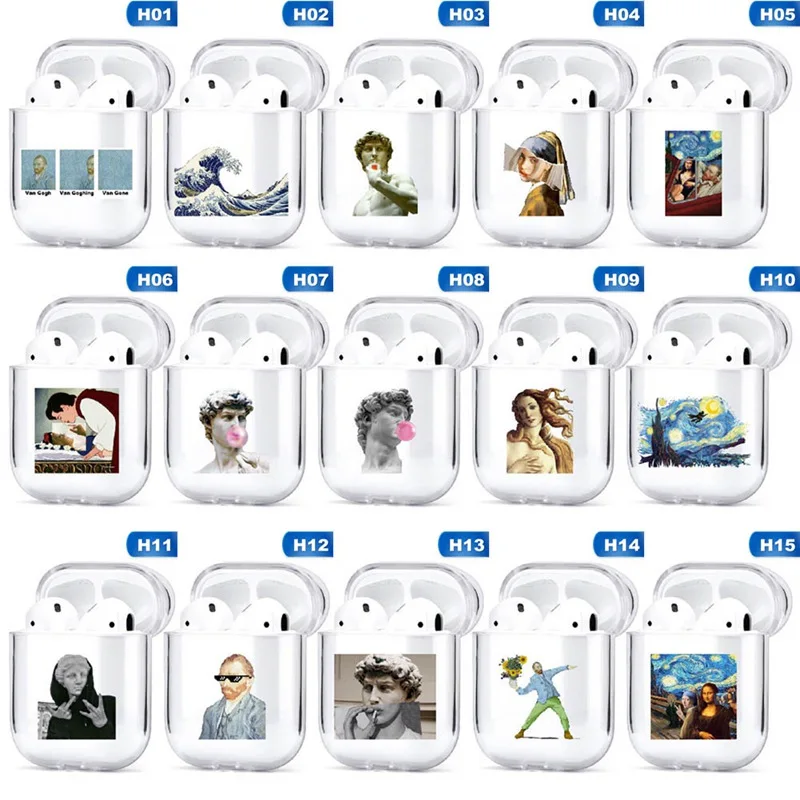 Милый чехол для Apple airpods со смешными героями из мультфильмов статуи искусство