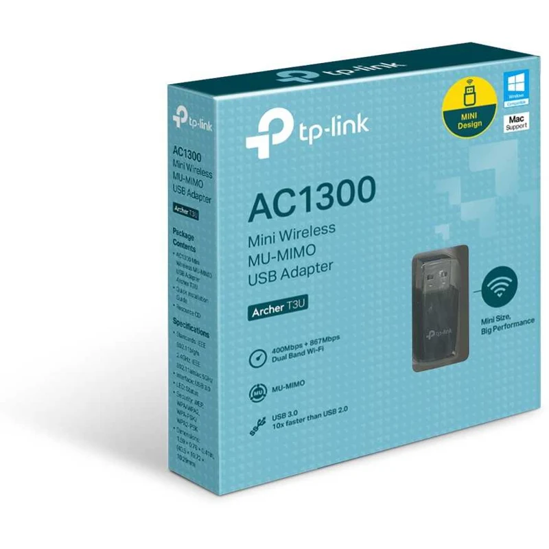 Сетевой адаптер WiFi TP LINK Archer T3U USB 3.0|Сетевые карты| |