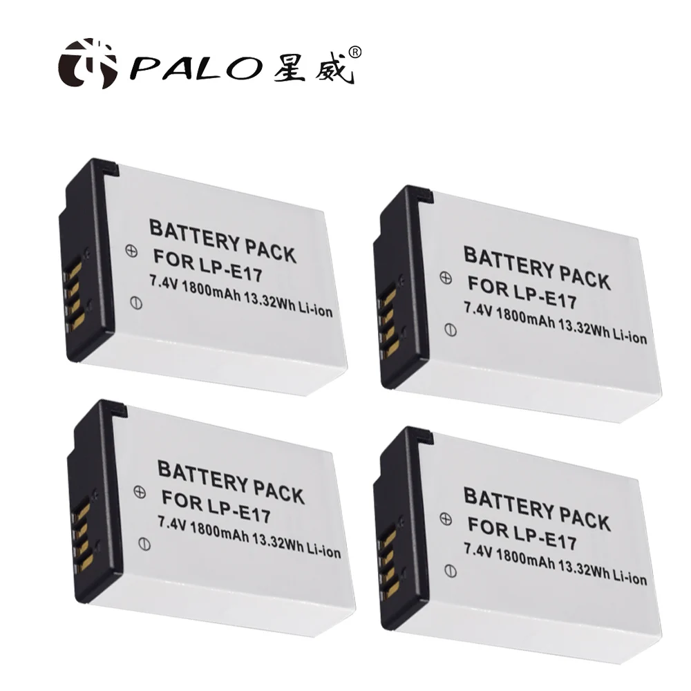 4pcs battery 1-4 года шт. LP-E17 LPE17 LP E17 Батарея+ ЖК-дисплей Дисплей для быстрой зарядки с usb-портом, Зарядное устройство для цифровой однообъективной зеркальной камеры Canon EOS 200D M3 M6 750D 760D T6i T6s 800D 8000D поцелуй X8i - Цвет: 4pcs battery