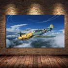 Bf109 истребитель авиабитва моносамолет истребитель классический самолет холст живопись гостиная настенное искусство домашний декор плакат без рамки
