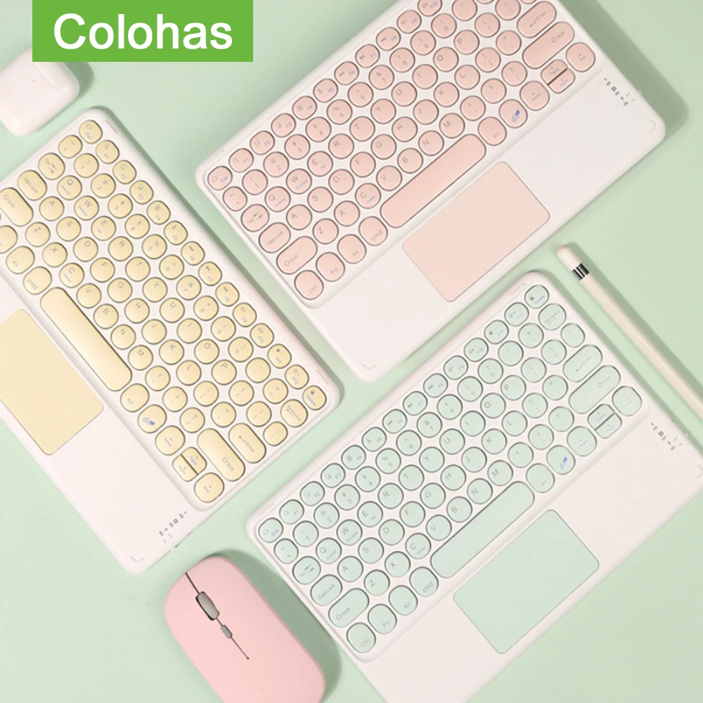 Игровая Bluetooth клавиатура Беспроводная портативная с тачпадом для ноутбука