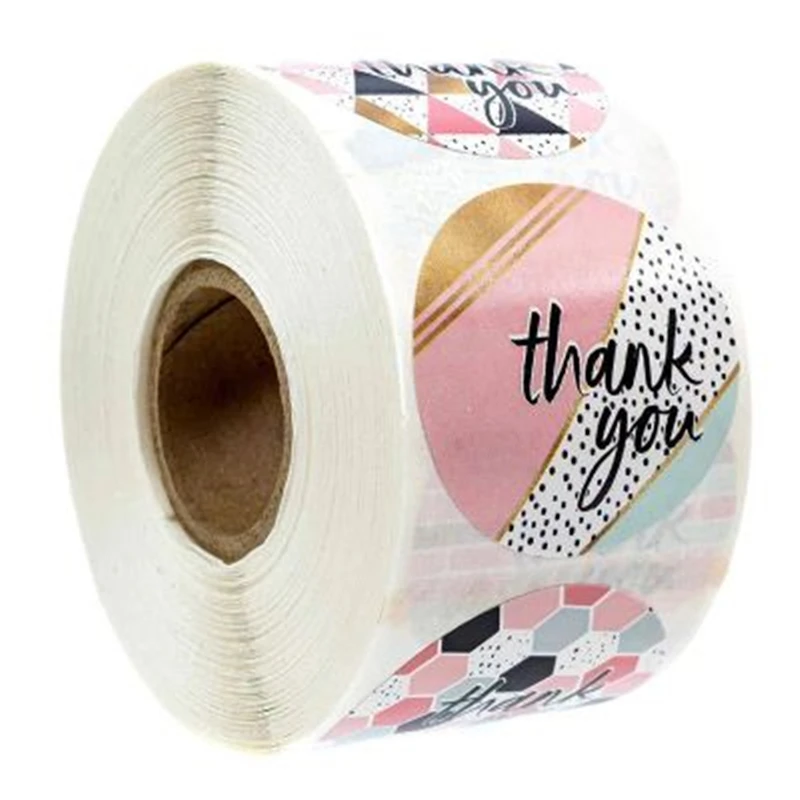 New 500pcs/roll thank you stickers seal labels handmade custom sticker scrapbooking for gift decoration stationery | Дом и сад