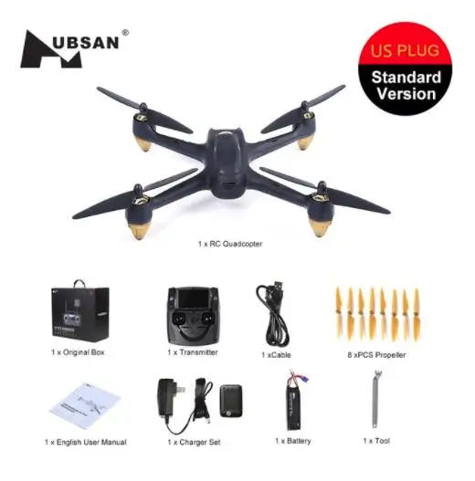 Standard US Plug Hubsan H501S X4 RC дроны Квадрокоптер 5,8G FPV Бесщеточный 1080P HD камера RTF режим следования за мной Квадрокоптер вертолет RC игрушечные дроны - Цвет: Standard US Plug