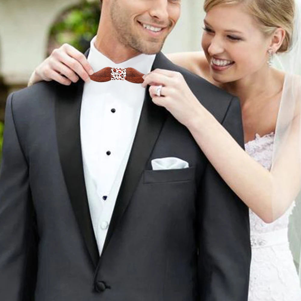 Модный деревянный мужской галстук бабочка ручной работы Свадебная вечеринка